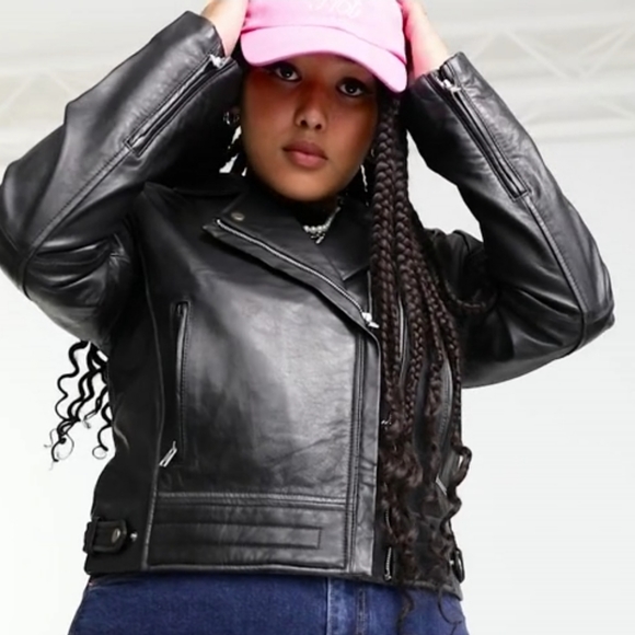 NWT BARNEY'S | Washed Leather Moto Jacket L/XL - Picture 11 of 16